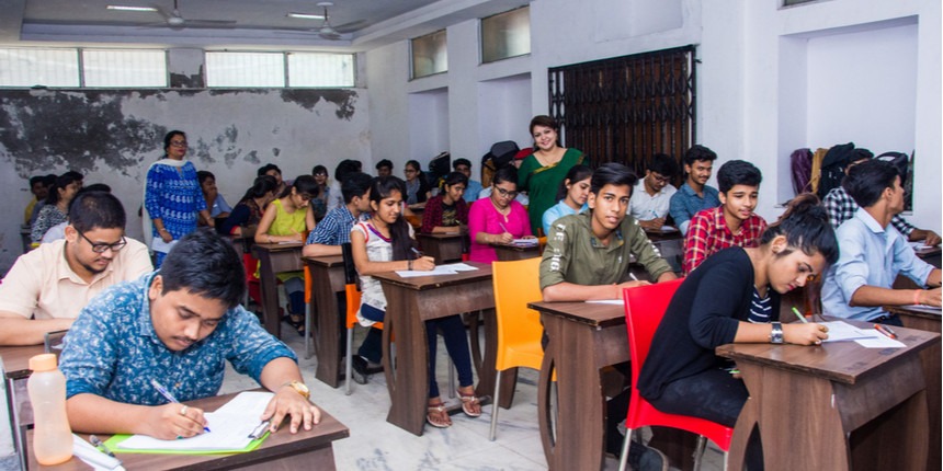 Students studying in a coaching center in Kota, Rajasthan
