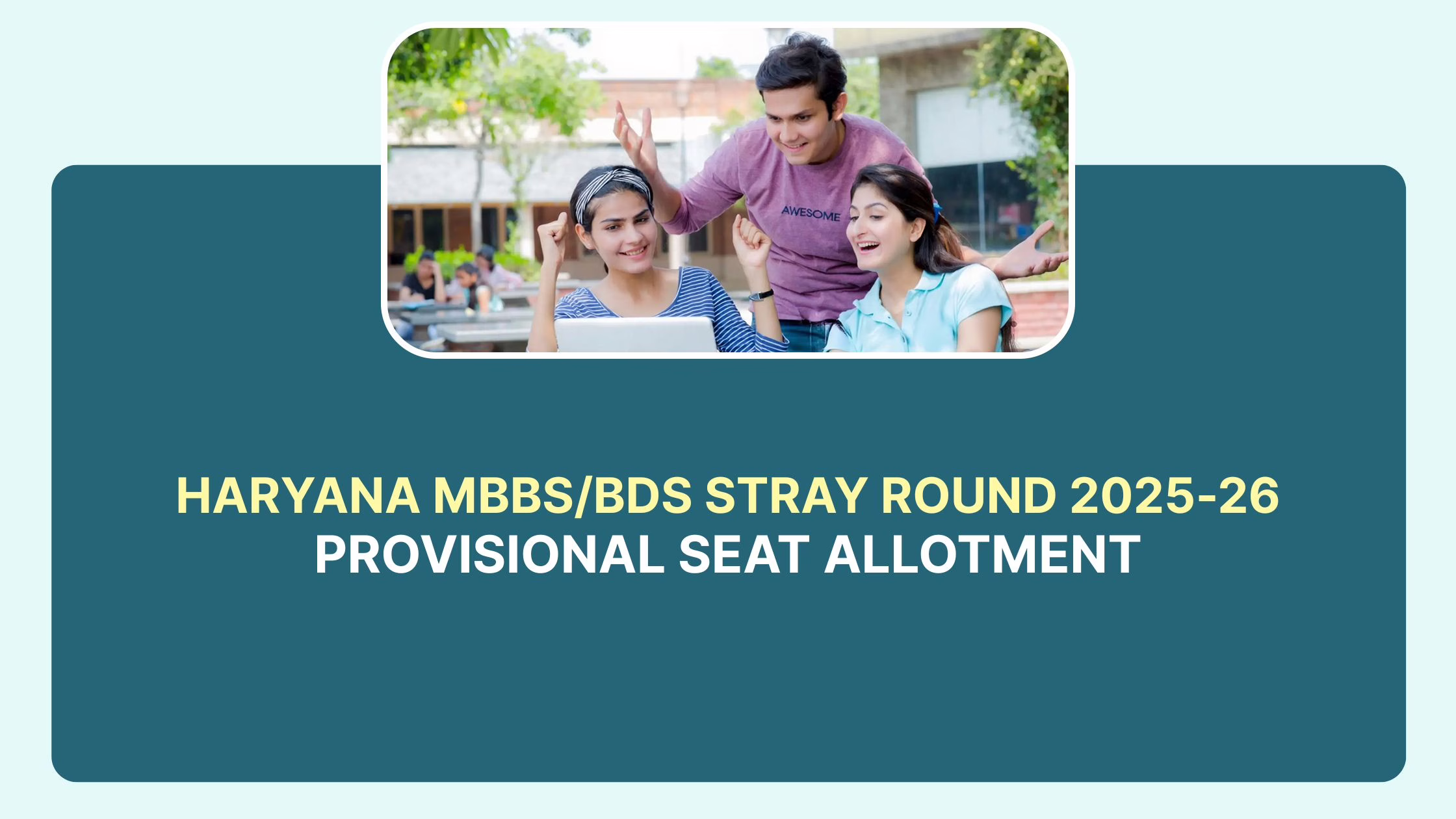 Haryana MBBS/BDS Stray Round 2025-26