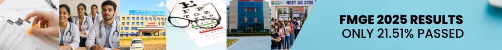 FMGE 2025 Results Analysis showing 21.51 percent pass rate and key insights for MBBS abroad students
