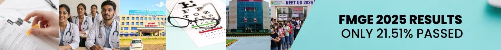 FMGE 2025 Results Analysis showing 21.51 percent pass rate and key insights for MBBS abroad students