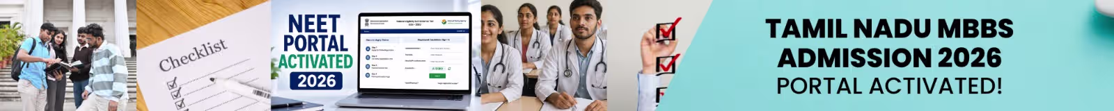 Tamil Nadu MBBS and BDS Admission 2026-27 portal activated for Government, Management, Minority and NRI quota admissions