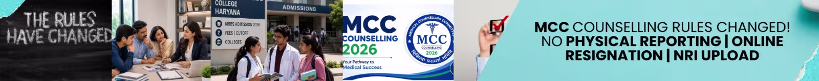 MCC NEET UG 2026 counselling changes including no physical reporting, online resignation, and NRI document upload