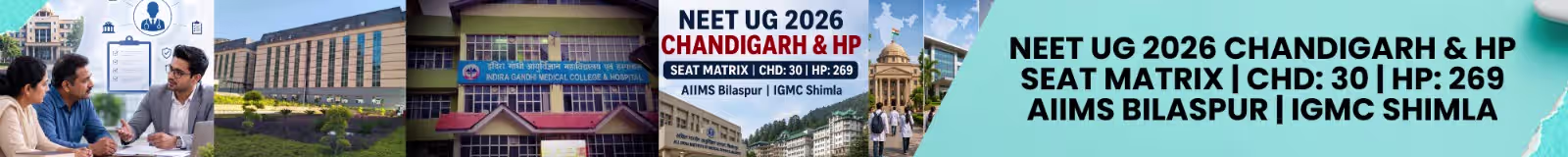 Chandigarh and Himachal Pradesh NEET UG 2026 seat matrix thumbnail – 30 MBBS seats in Chandigarh and 269 MBBS seats in Himachal Pradesh including AIIMS Bilaspur