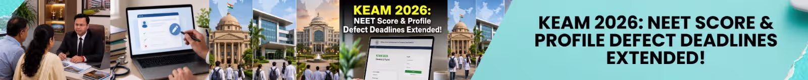 Kerala KEAM 2026 NEET score submission and profile defect rectification deadlines extended by CEE Kerala for medical courses