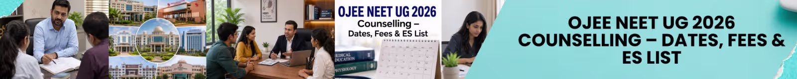 OJEE NEET UG 2026 counselling registration, ex-servicemen list, key dates, fees and security deposit details infographic