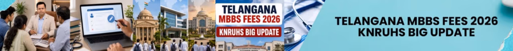 Telangana MBBS and BDS fee structure 2026-29 KNRUHS update