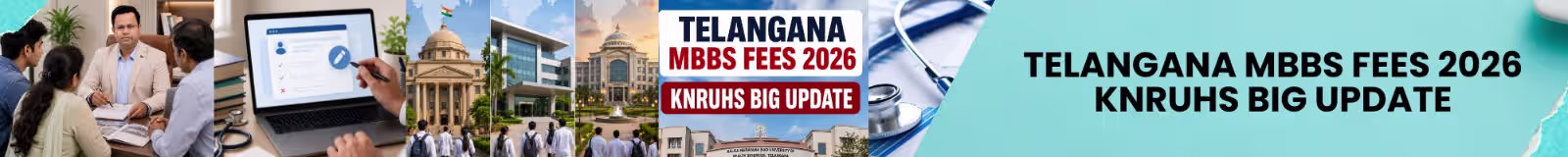 Telangana MBBS and BDS fee structure 2026-29 KNRUHS update