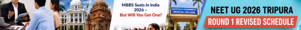 Tripura NEET UG 2026 Round 1 counselling revised schedule with key dates for registration, choice filling, merit list, allotment and admission deadlines.