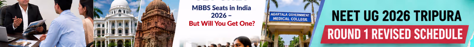 Tripura NEET UG 2026 Round 1 counselling revised schedule with key dates for registration, choice filling, merit list, allotment and admission deadlines.