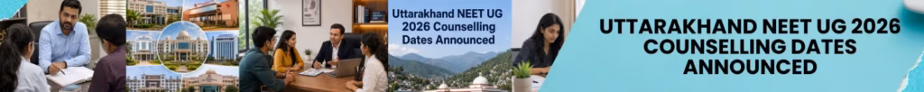 Official counselling schedule chart for Uttarakhand NEET UG 2026 showing registration and result dates for MBBS and BDS admissions.