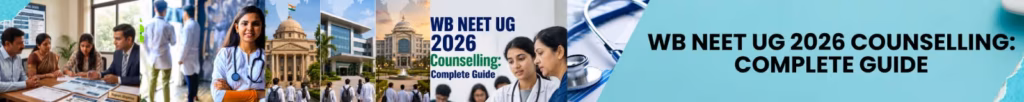 WB NEET UG 2026 counselling information bulletin guide showing registration, document verification, and seat allotment process infographic
