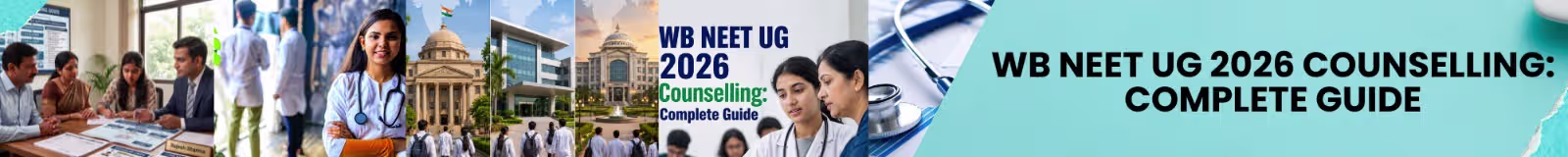 WB NEET UG 2026 counselling information bulletin guide showing registration, document verification, and seat allotment process infographic