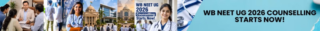 WB NEET UG 2026 counselling schedule and important dates infographic showing registration, choice filling, and seat allotment timeline