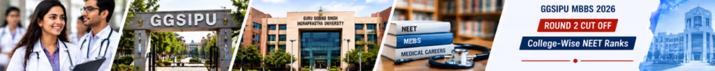 GGSIPU MBBS 2026 Round 2 cut off with college-wise NEET ranks