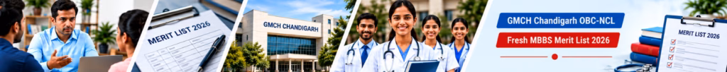 GMCH Chandigarh OBC-NCL MBBS 2026 fresh provisional merit list and counselling notice