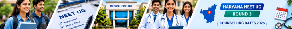 Haryana NEET UG Round 3 counselling 2026 schedule released by UHSR Rohtak