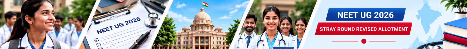 Revised NEET UG 2026 Stray Round seat allotment result for MBBS, BDS and B.Sc. Nursing admissions